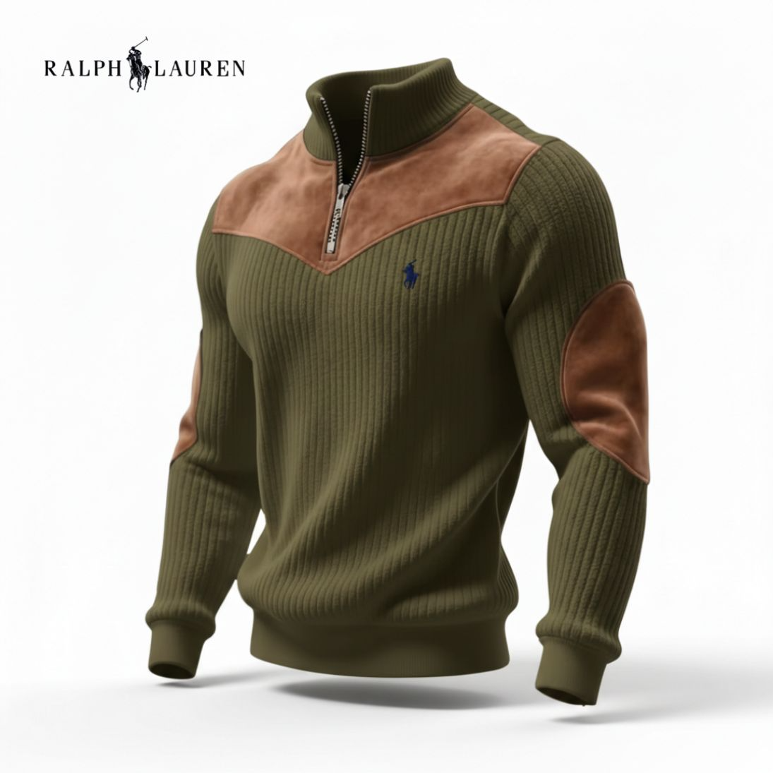 RALPH LAUREN – Rippstrick-Half-Zip-Pullover